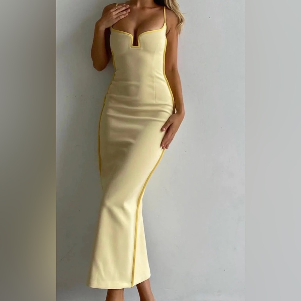 Paris Georgia Marlo Dress in Daffy Yellow